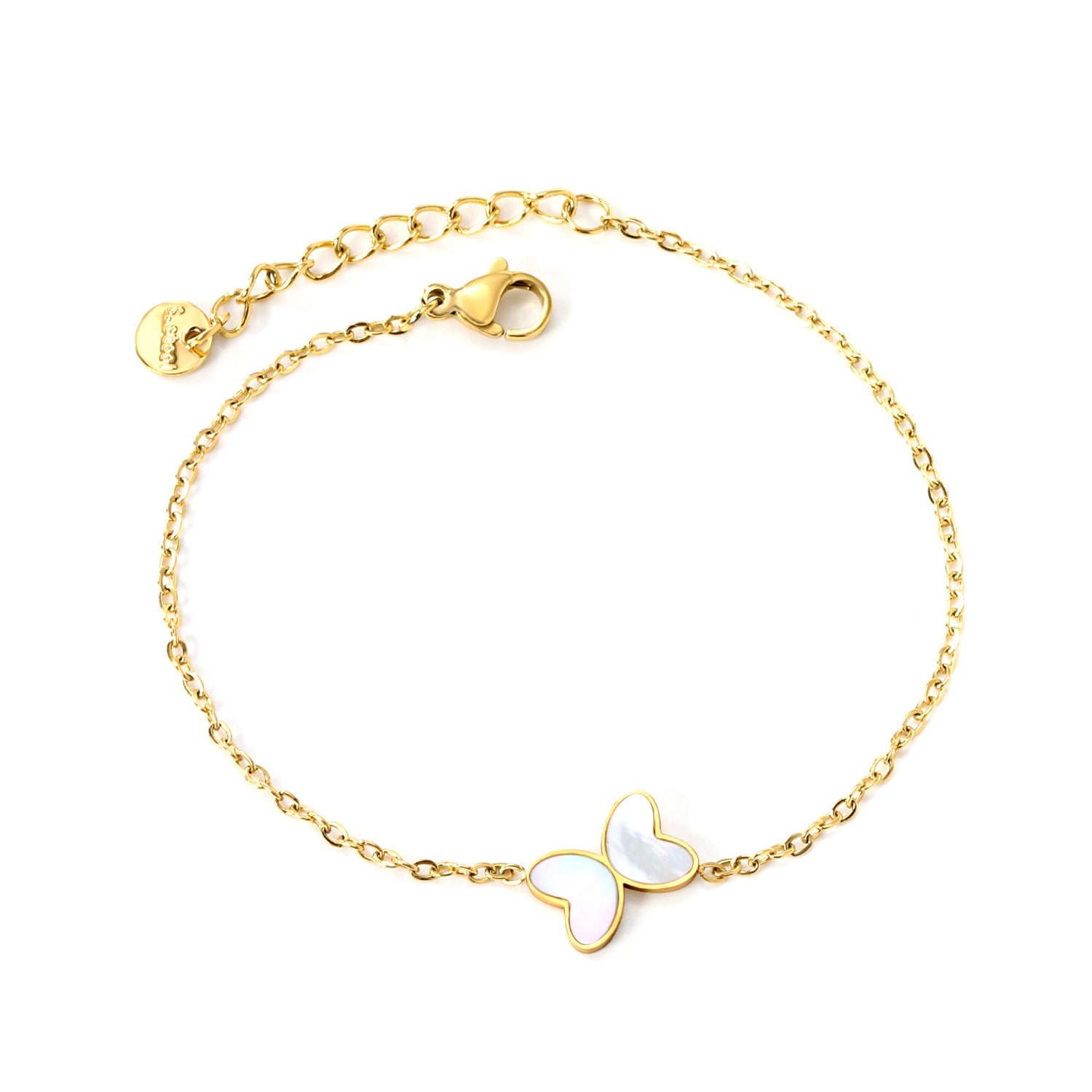 Armband met vlinderschelpenbedel