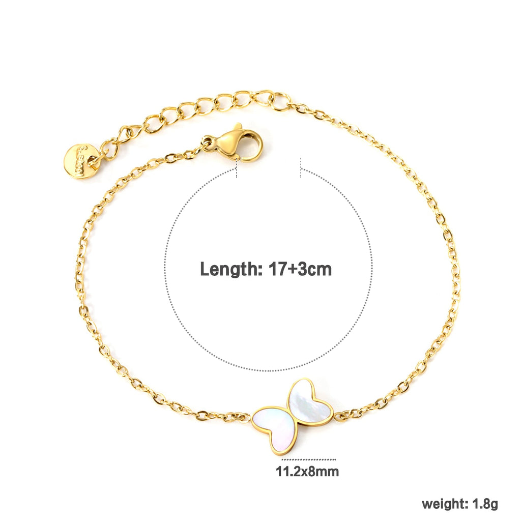 Armband met vlinderschelpenbedel