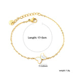 Armband met vlinderschelpenbedel