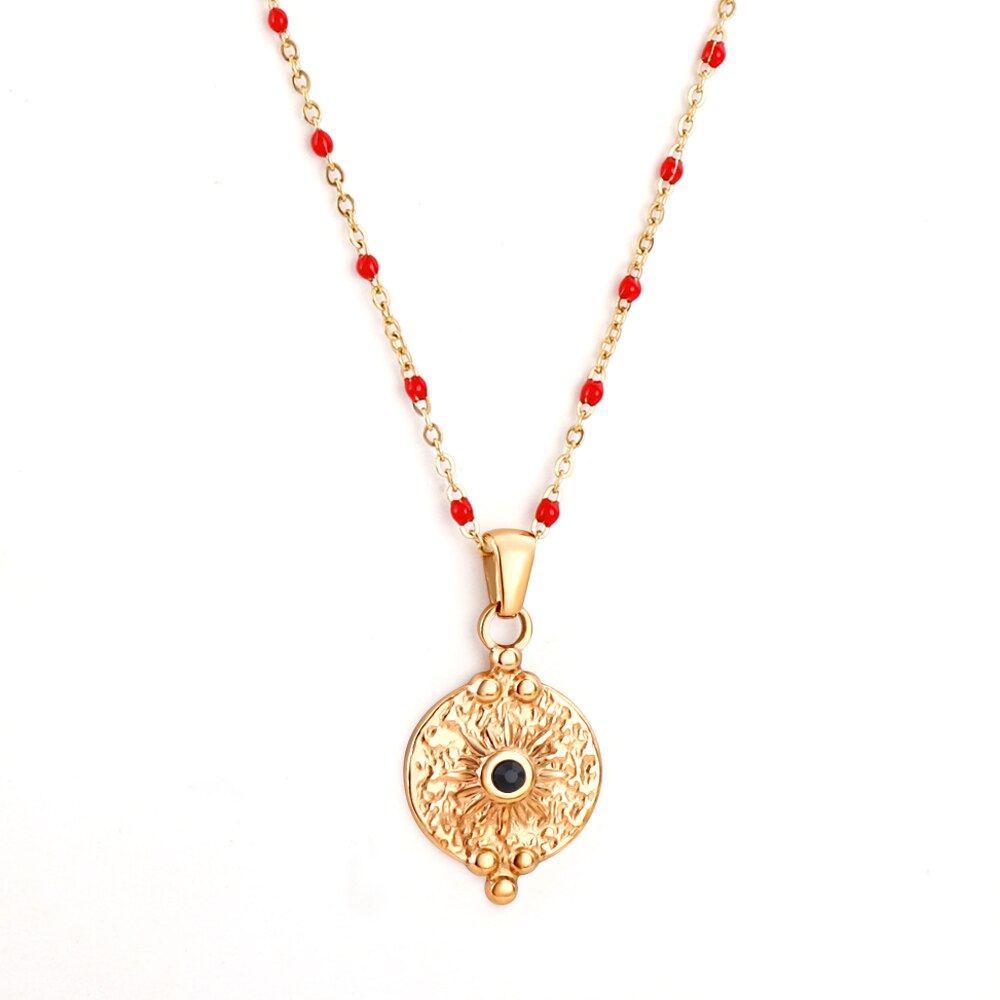 Ronde geluksster hanger ketting 