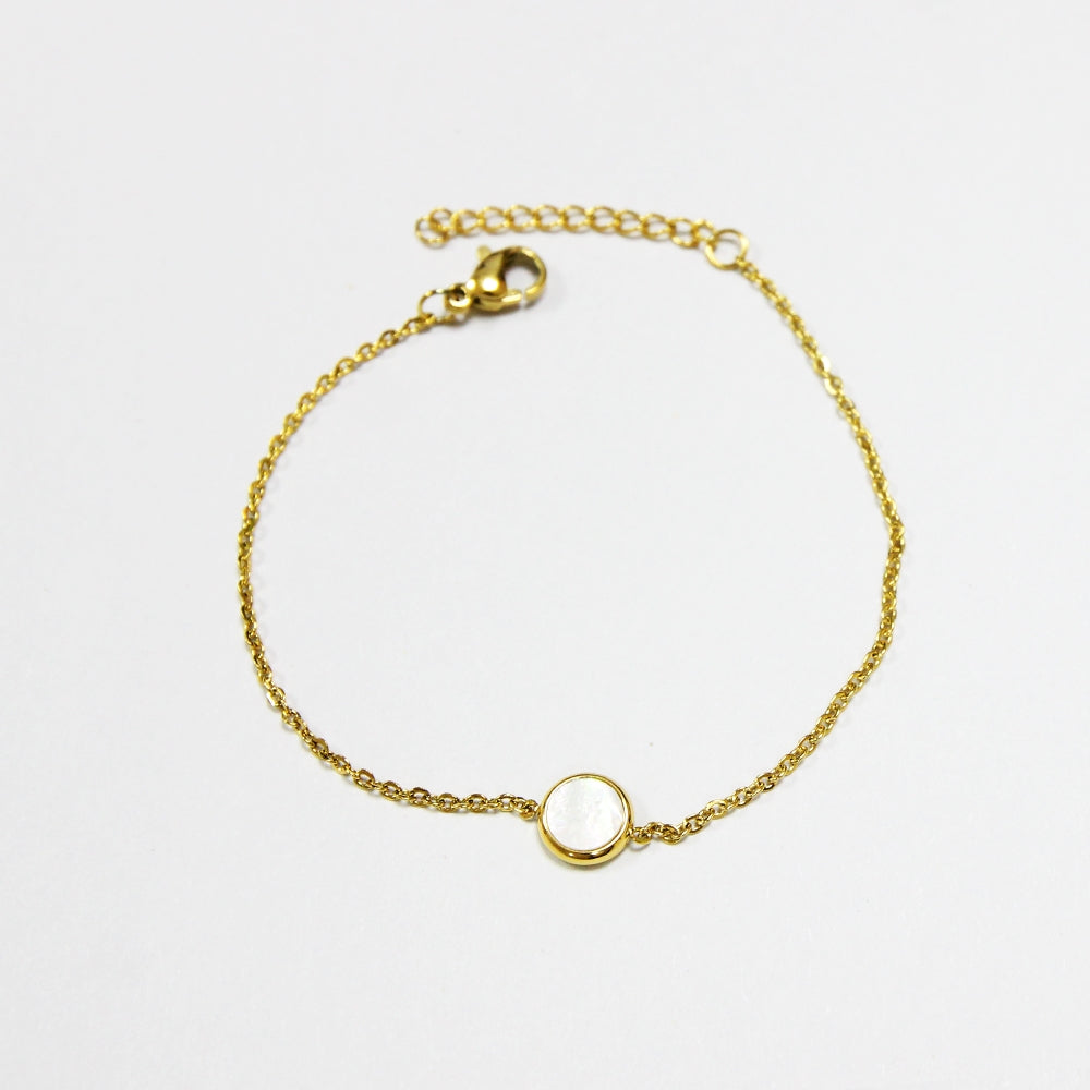 Bracelet tendance élégant en coquillage blanc