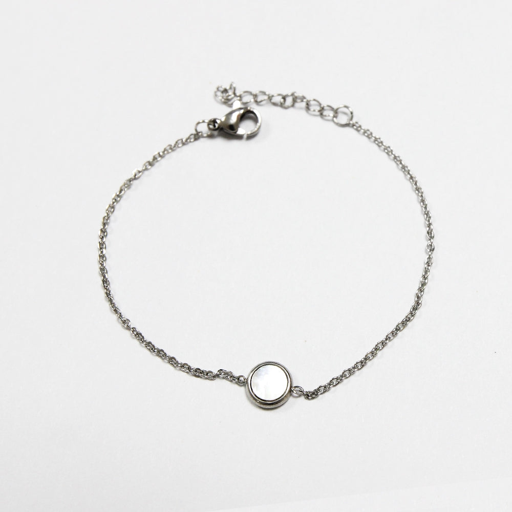 Bracelet tendance élégant en coquillage blanc