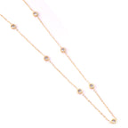 Ronde hangerketting met gemengde en witte diamanten