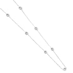 Ronde hangerketting met gemengde en witte diamanten
