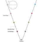Ronde hangerketting met gemengde en witte diamanten