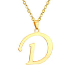 Initial A–Z Gold Chain Choker Necklace