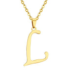 Initial A–Z Gold Chain Choker Necklace
