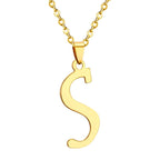 Initial A–Z Gold Chain Choker Necklace