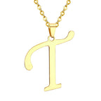 Initial A–Z Gold Chain Choker Necklace
