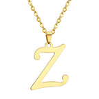 Initial A–Z Gold Chain Choker Necklace