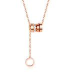 Zirkonia ronde hanger schakelketting