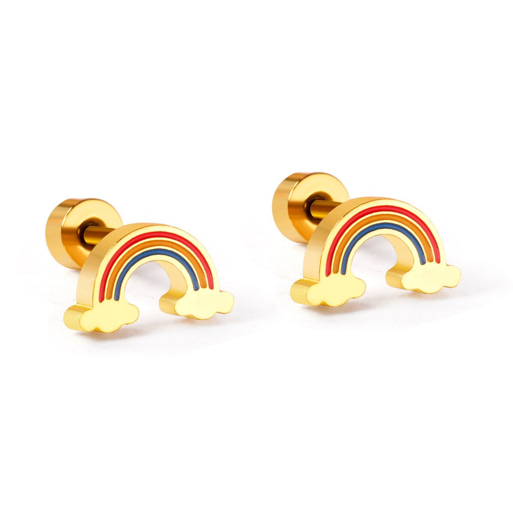 Children's Rainbow Small Piercing Stud Earrings