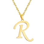 Initial A–Z Gold Chain Choker Necklace
