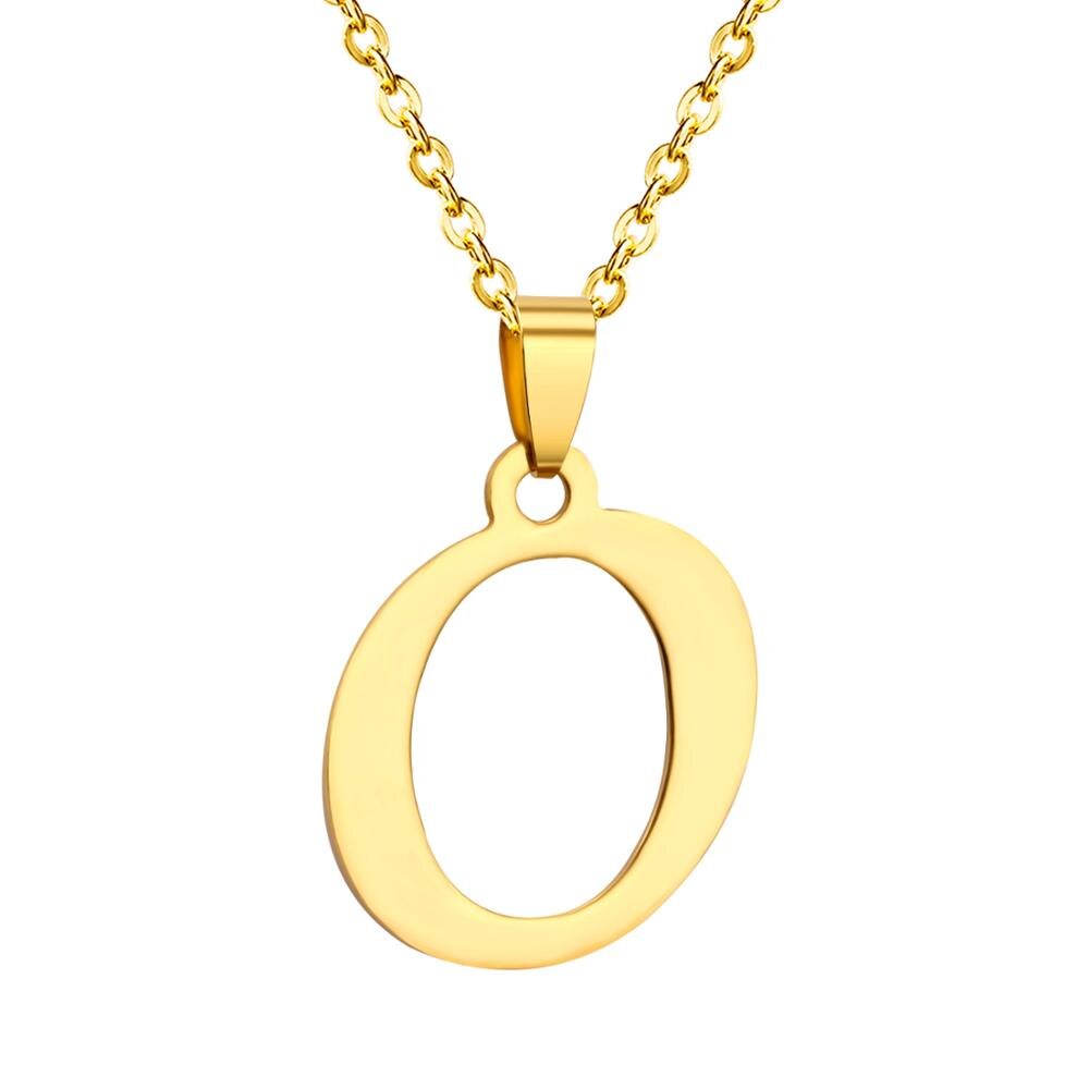 Initial A–Z Gold Chain Choker Necklace