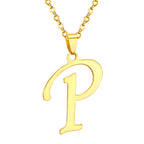 Initial A–Z Gold Chain Choker Necklace