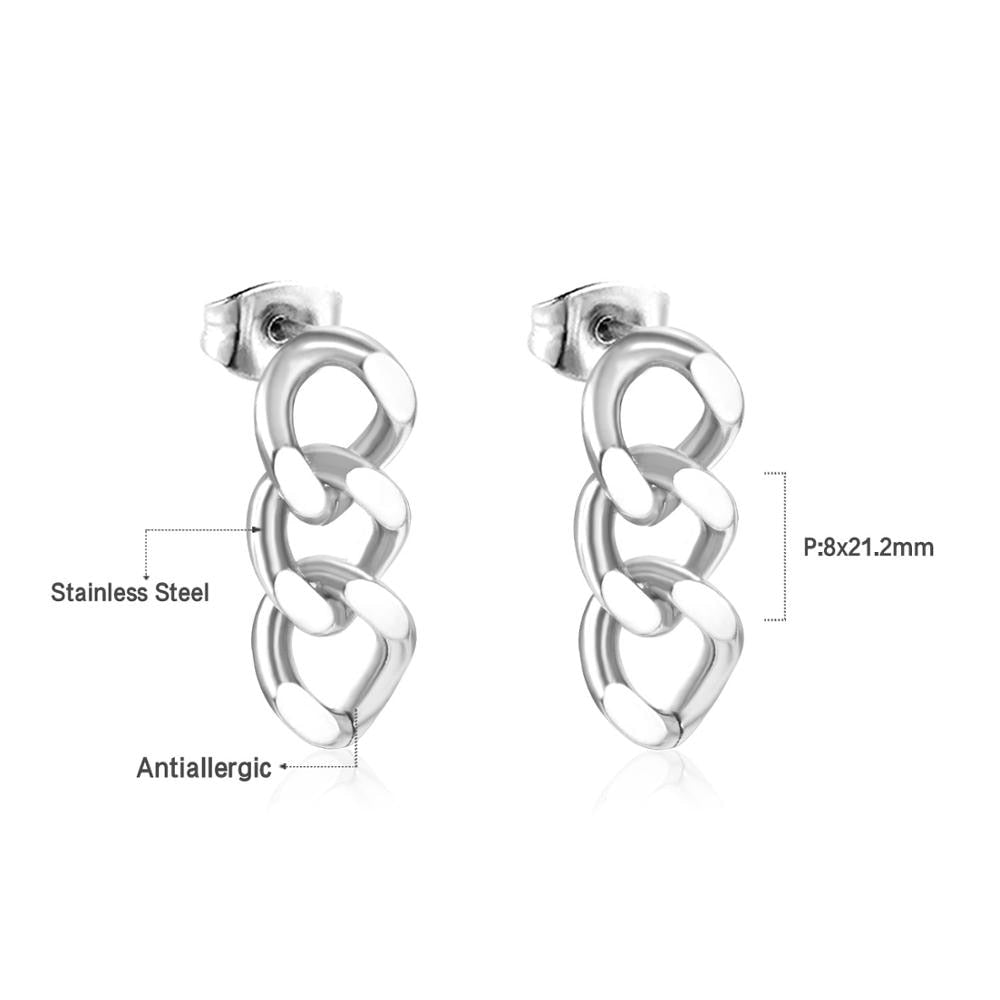 Kettinghanger Punk Stud Oorbellen 