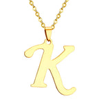 Initial A–Z Gold Chain Choker Necklace