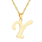 Initial A–Z Gold Chain Choker Necklace