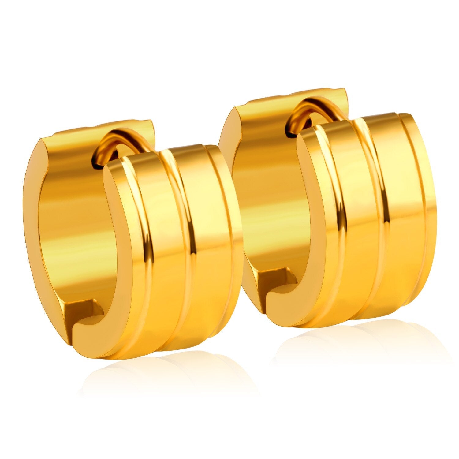 Dikke hoepeloorbellen in punkstijl