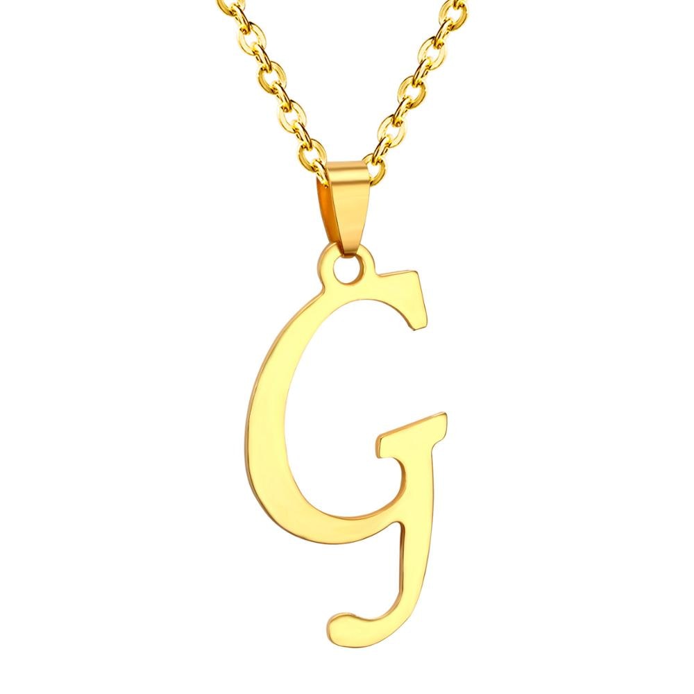 Initial A–Z Gold Chain Choker Necklace