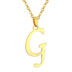 Initial A–Z Gold Chain Choker Necklace