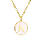 Rounded Pendant Necklace A–Z Letters
