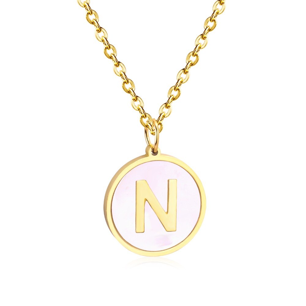 Afgeronde hangerketting met letters A-Z