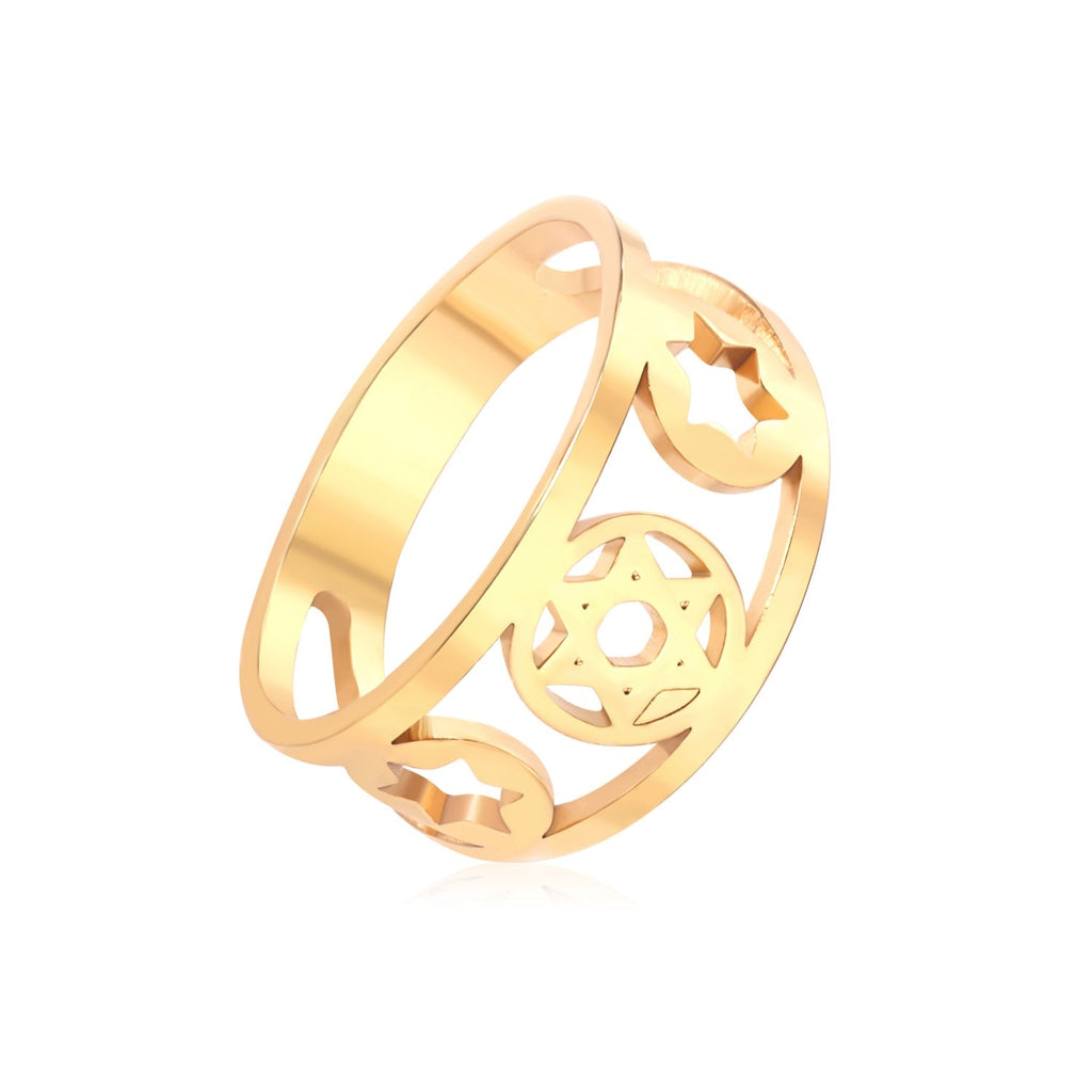 Elegante gouden koppelring 