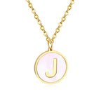 Rounded Pendant Necklace A–Z Letters