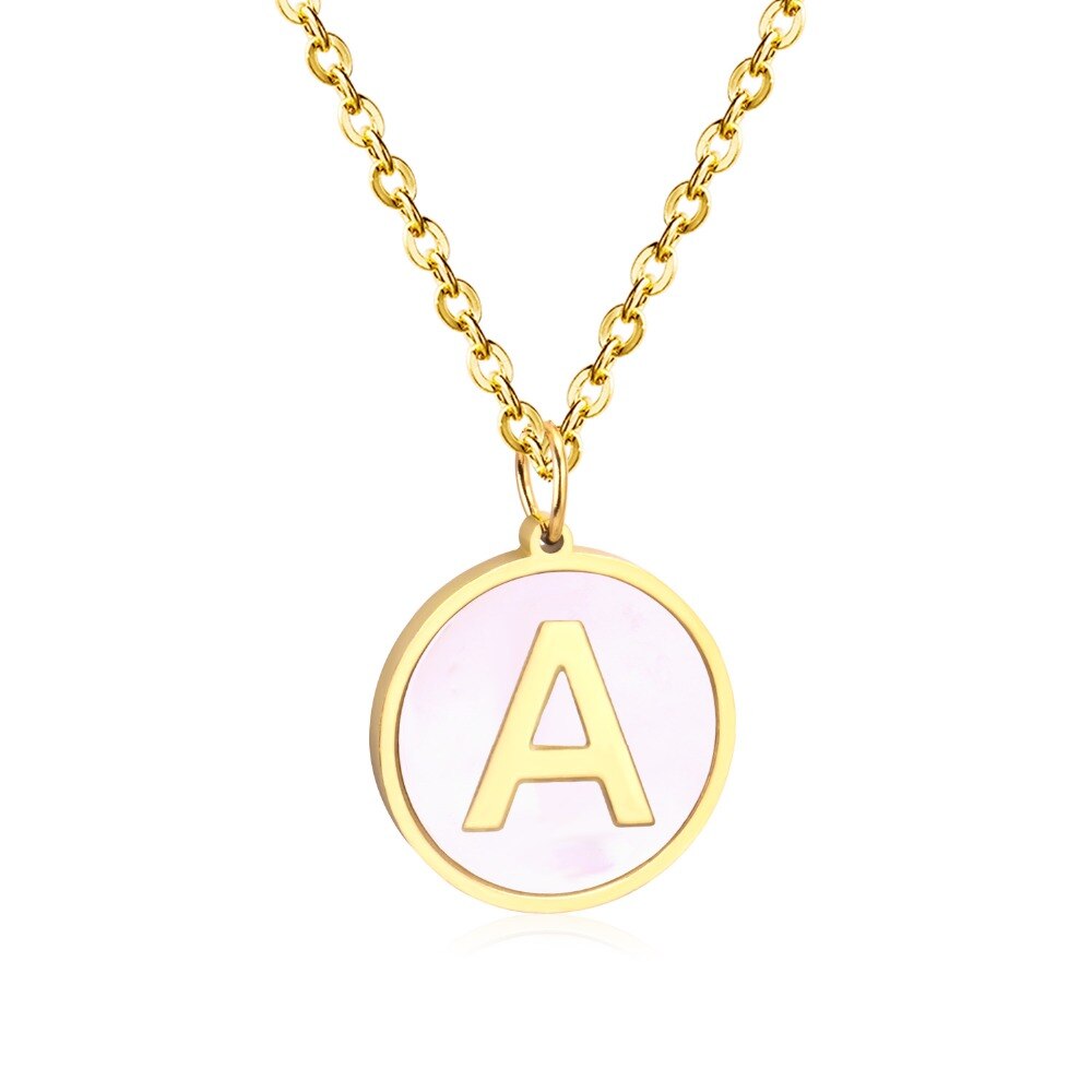 Afgeronde hangerketting met letters A-Z