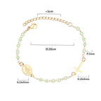 Verstelbare armband met kristallen kralen 