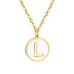 Rounded Pendant Necklace A–Z Letters