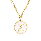 Rounded Pendant Necklace A–Z Letters