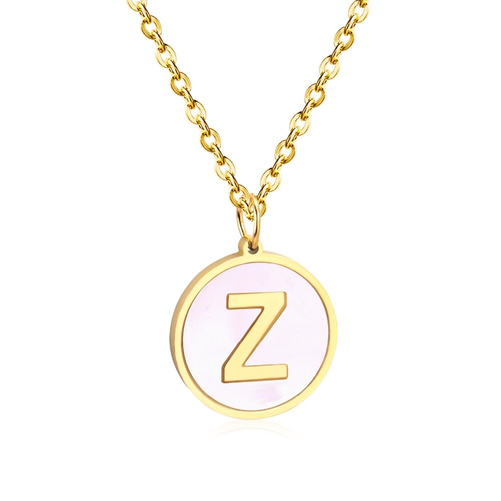 Afgeronde hangerketting met letters A-Z