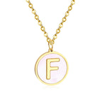 Rounded Pendant Necklace A–Z Letters