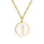 Rounded Pendant Necklace A–Z Letters