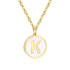 Rounded Pendant Necklace A–Z Letters