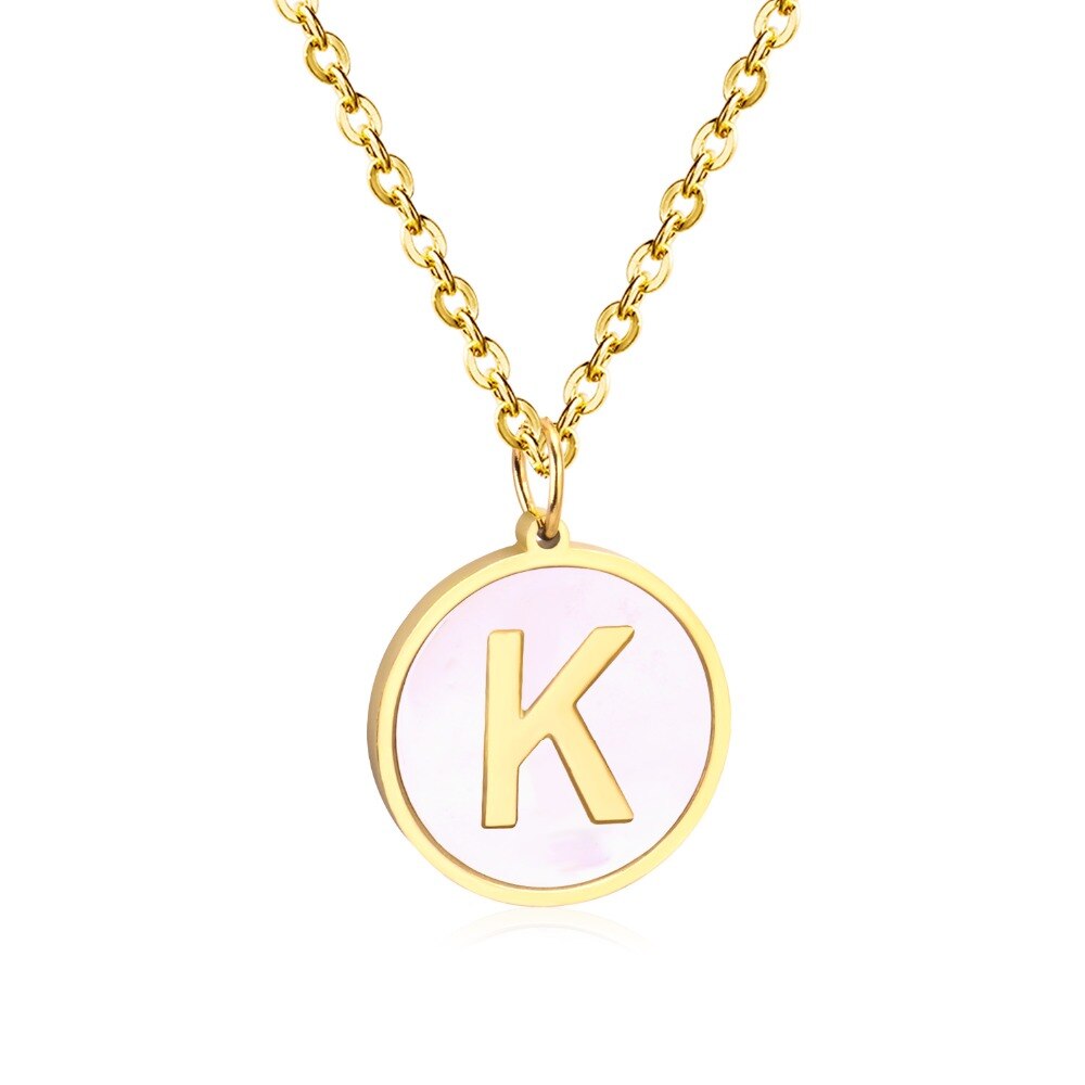 Afgeronde hangerketting met letters A-Z