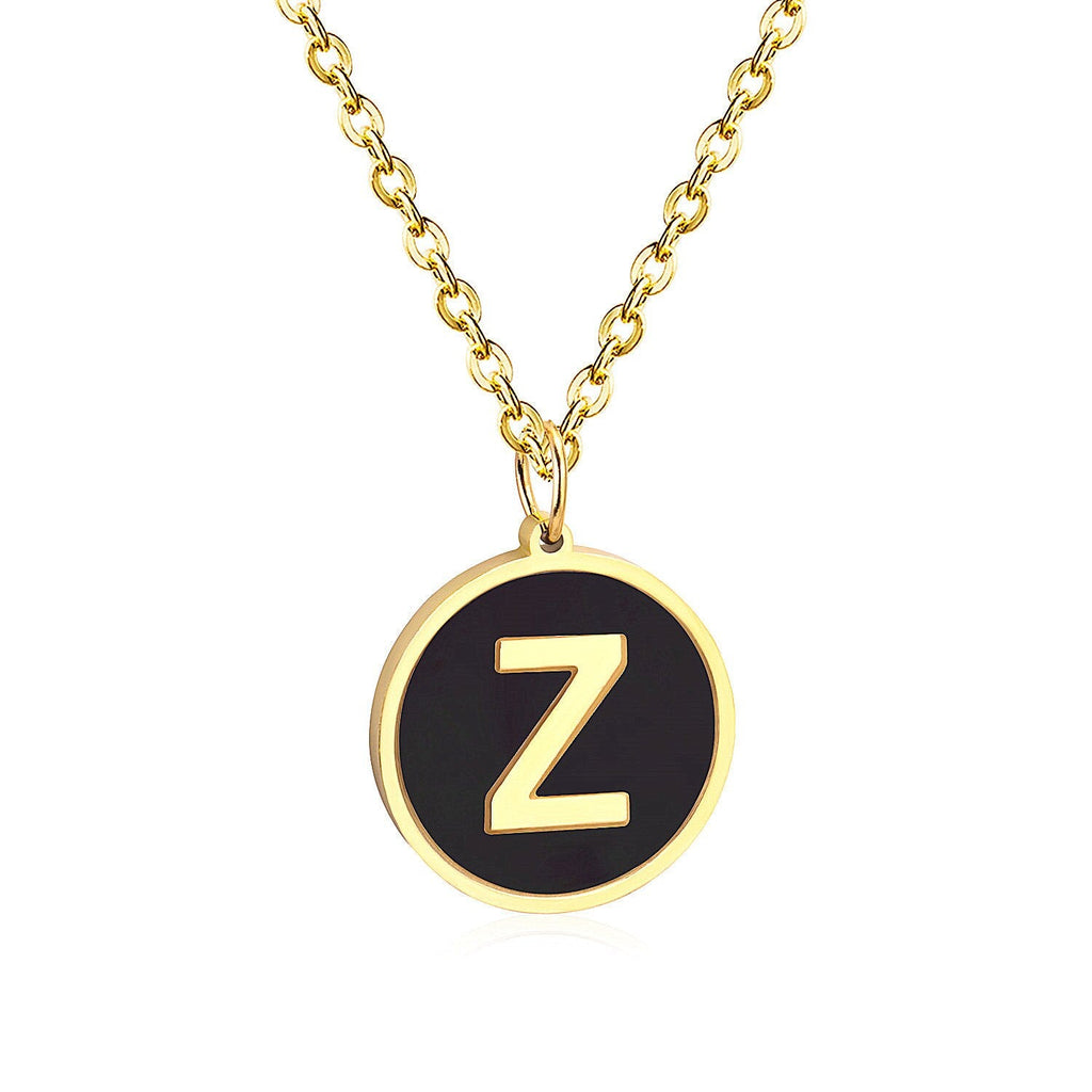 Punk gouden en zwarte schelp alfabet choker ketting 