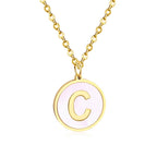 Rounded Pendant Necklace A–Z Letters