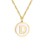 Rounded Pendant Necklace A–Z Letters