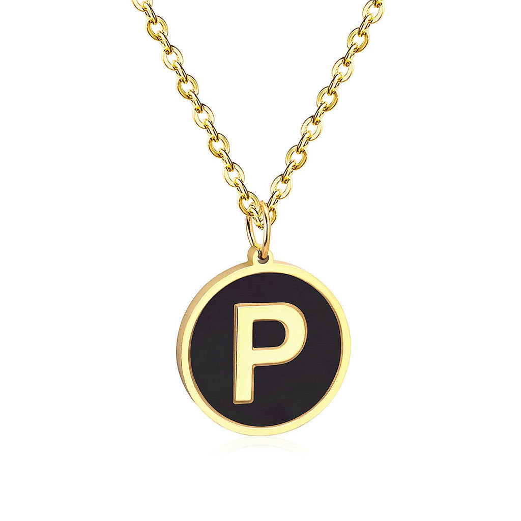 Punk gouden en zwarte schelp alfabet choker ketting 