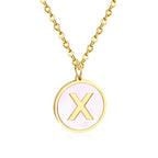 Rounded Pendant Necklace A–Z Letters