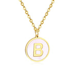 Rounded Pendant Necklace A–Z Letters