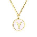 Rounded Pendant Necklace A–Z Letters