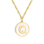 Rounded Pendant Necklace A–Z Letters