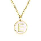 Rounded Pendant Necklace A–Z Letters
