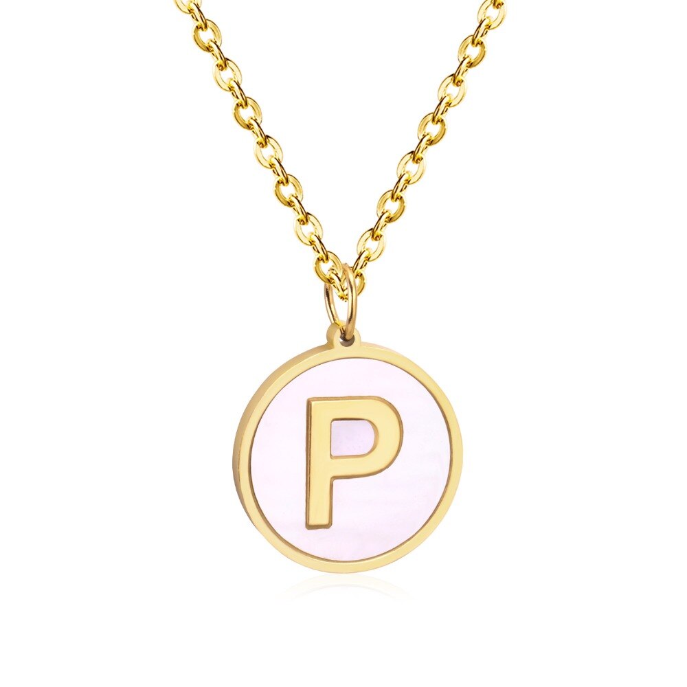 Afgeronde hangerketting met letters A-Z