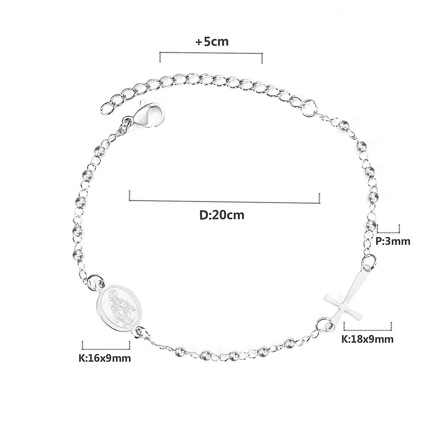 Verstelbare armband met kristallen kralen 