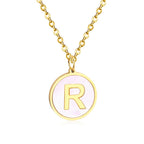 Rounded Pendant Necklace A–Z Letters